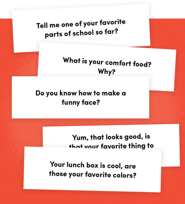 Courage Cards: Lunch Table
