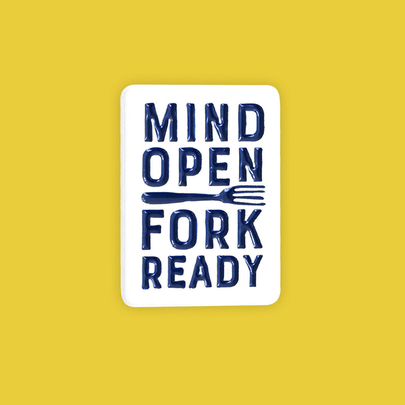 Mind Open, Fork Ready Enamel Pin